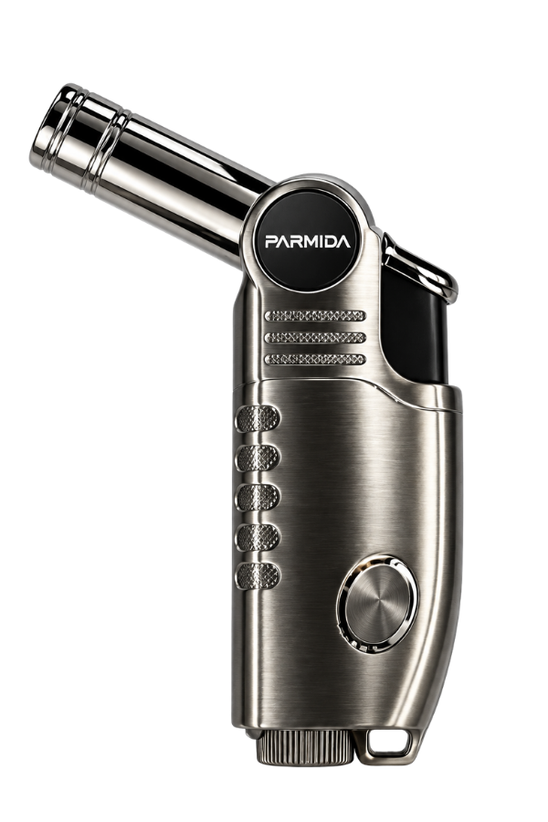 TR9655,Parmida Tek Torch Pürmüz Gunmetal Metal Puro Çakmağı