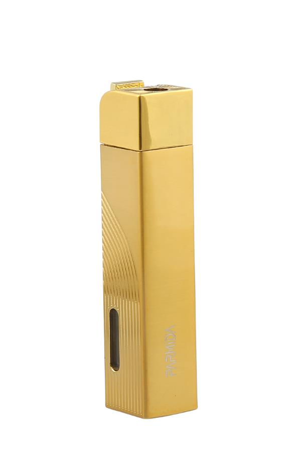 TR7289,Parmida Tek Torch Pürmüz Gold İşlemeli Metal Puro Çakmağı