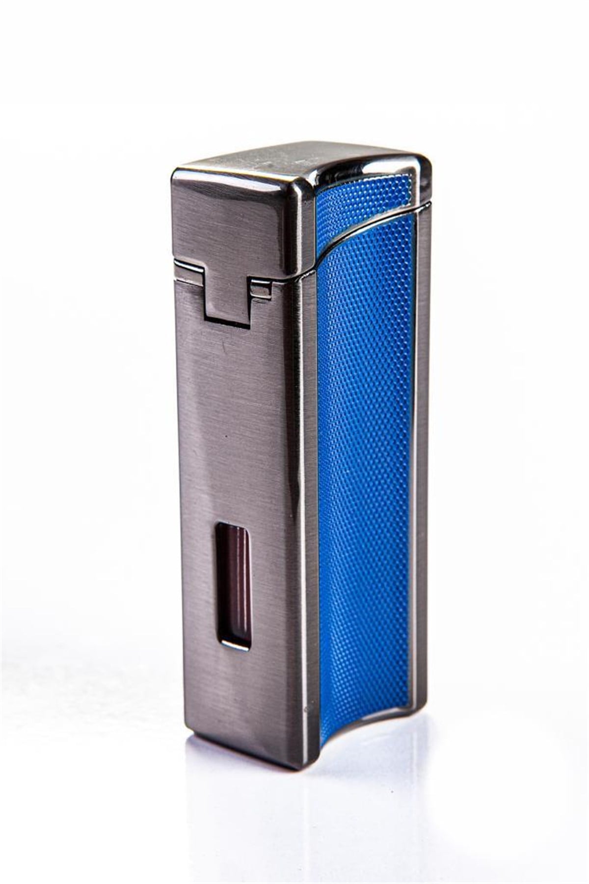 TR2397,Parmida Tek Torch Mavi-Gunmetal Puro Çakmağı