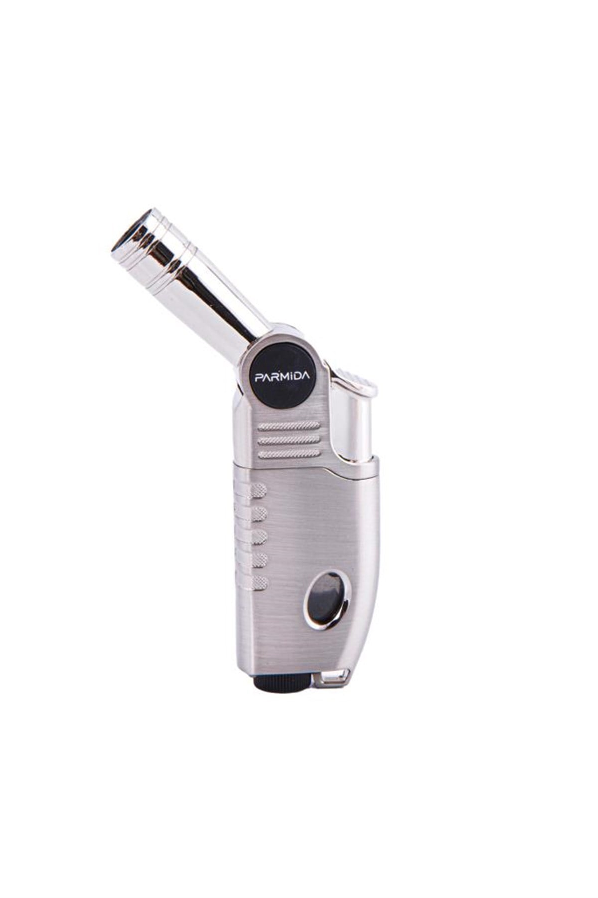 TR4677,Parmida Tek Torch Gümüş Oynar Başlıklı Masa Tipi Puro Çakmağı