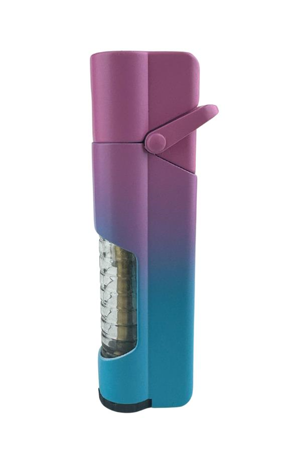 TR7293,Parmida Tek Torch Pürmüz Pembe-Mavi Puro Çakmağı