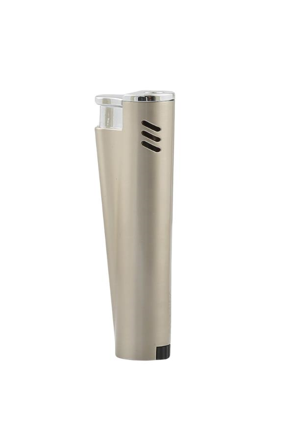 TR7285,Parmida Tek Torch Pürmüz Gümüş Metal Puro Çakmağı