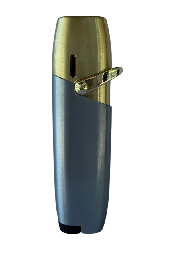 TR8630,PremiumQuality Tek Torch Pürmüz Gümüş Metal Puro Çakmağı