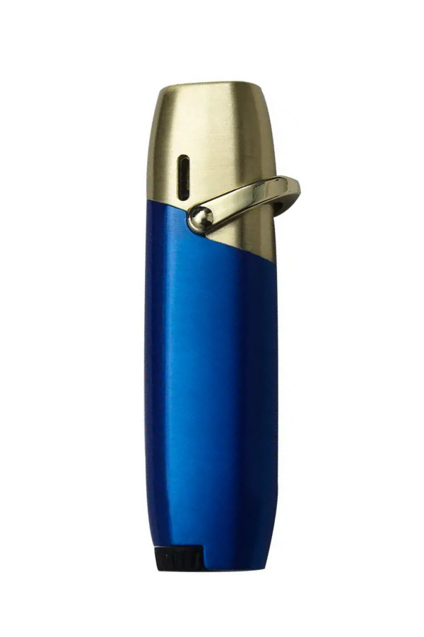 TR8631,PremiumQuality Tek Torch Pürmüz Lacivert Metal Puro Çakmağı