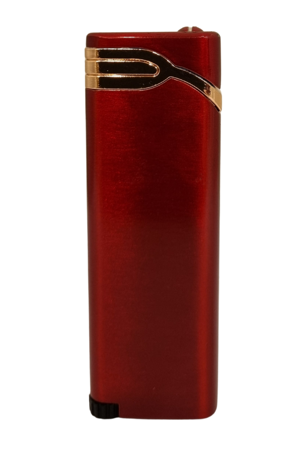TR8096,PremiumQuality Kırmızı - Bronz Tek Torch Pürmüz Metal Puro Çakmağı