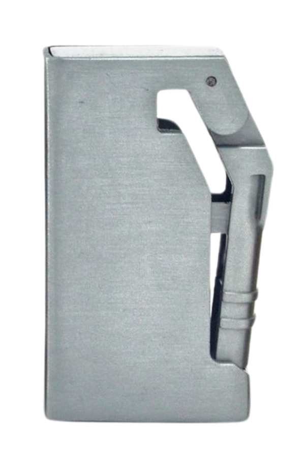 TR8088,PremiumQuality Gümüş Tek Torch Pürmüz Metal Puro Çakmağı