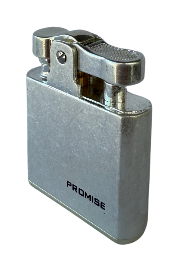 TR8598,Promise Fırçalı Gümüş Tek Alevli Benzinli Çakmak