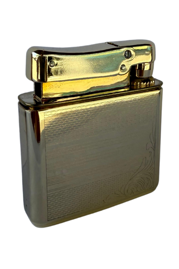 TR8611,Promise Tek Alevli Gold Çizgili Metal Benzinli Çakmak