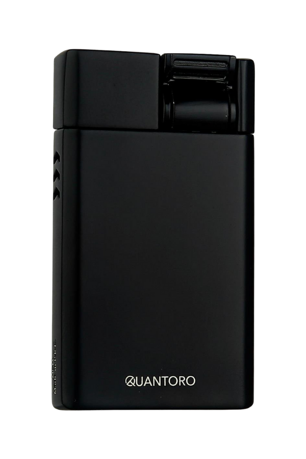 TRZ1004,Quantoro Tek Torch Pürmüz Siyah Metal Puro Çakmağı