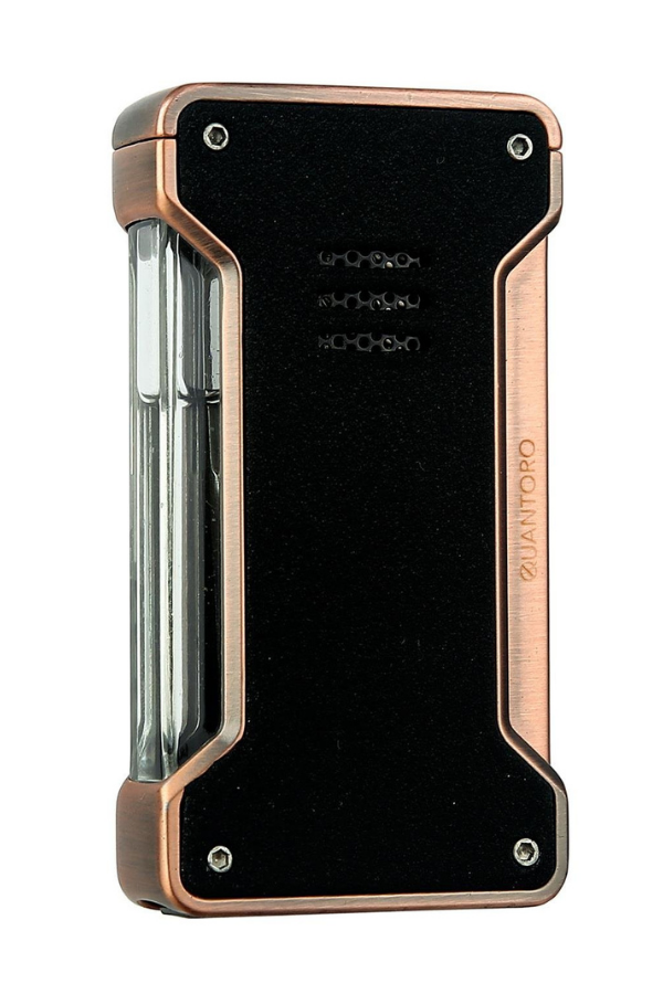 TRZ1023,Quantoro Tek Torch Pürmüz Siyah-Bakır Metal Puro Çakmağı