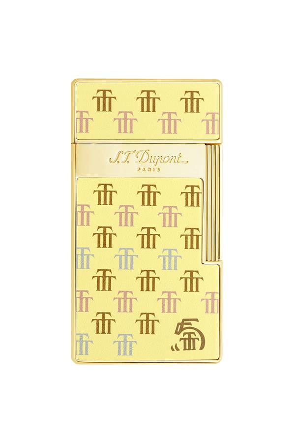 TR7494,S.T. Dupont Biggy Trinidad Lacquered Sarı Puro Çakmağı 25077