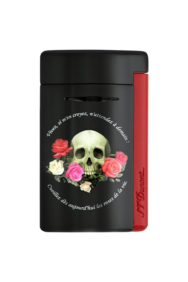 TR7384,S.T. Dupont Minijet Memento Mori Kırmızı-Siyah Puro Çakmağı 10894