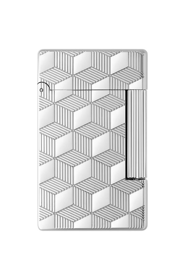 TR7474,S.T. Dupont Initial Guilloche Gümüş Düz İşlemeli Puro Çakmağı 20840