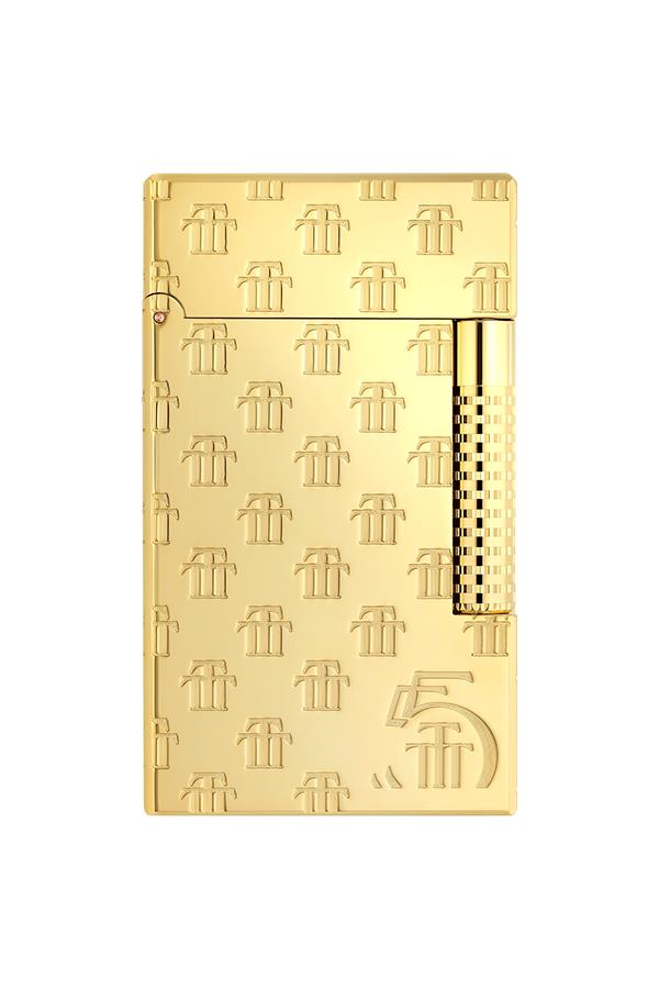 TR7478,S.T. Dupont Initial Guilloche Trinidad 55th Annieversary  Gold Puro Çakmağı C23077