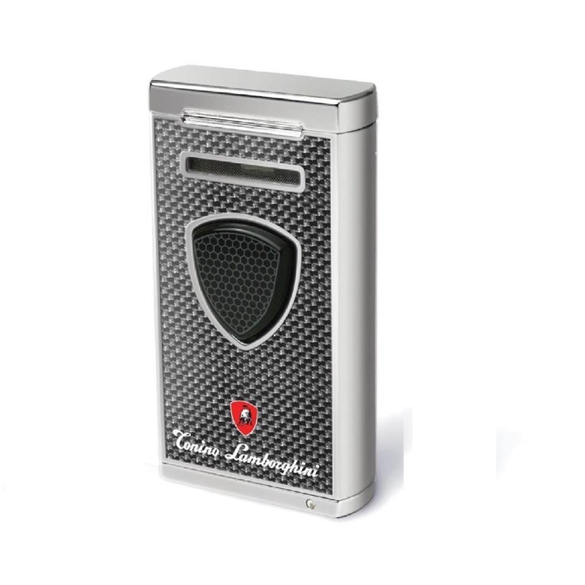 TR2198,Tonino Lamborghini Tek Torch Desenli Gümüş Puro Çakmağı
