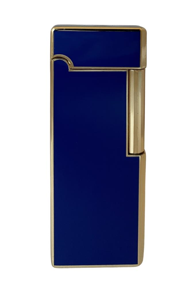 TR6688,Vindiesel Mavi-Gold Slim Soft Flame Çakmak