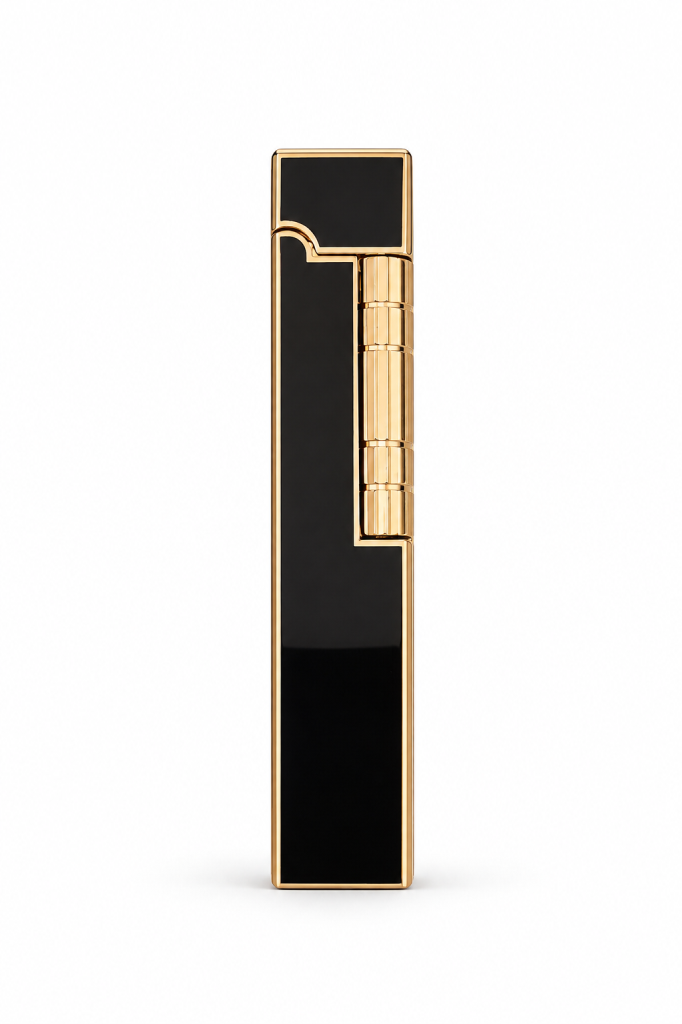 TR10008,Vindiesel Siyah Gold Slim Soft Flame Metal Çakmak