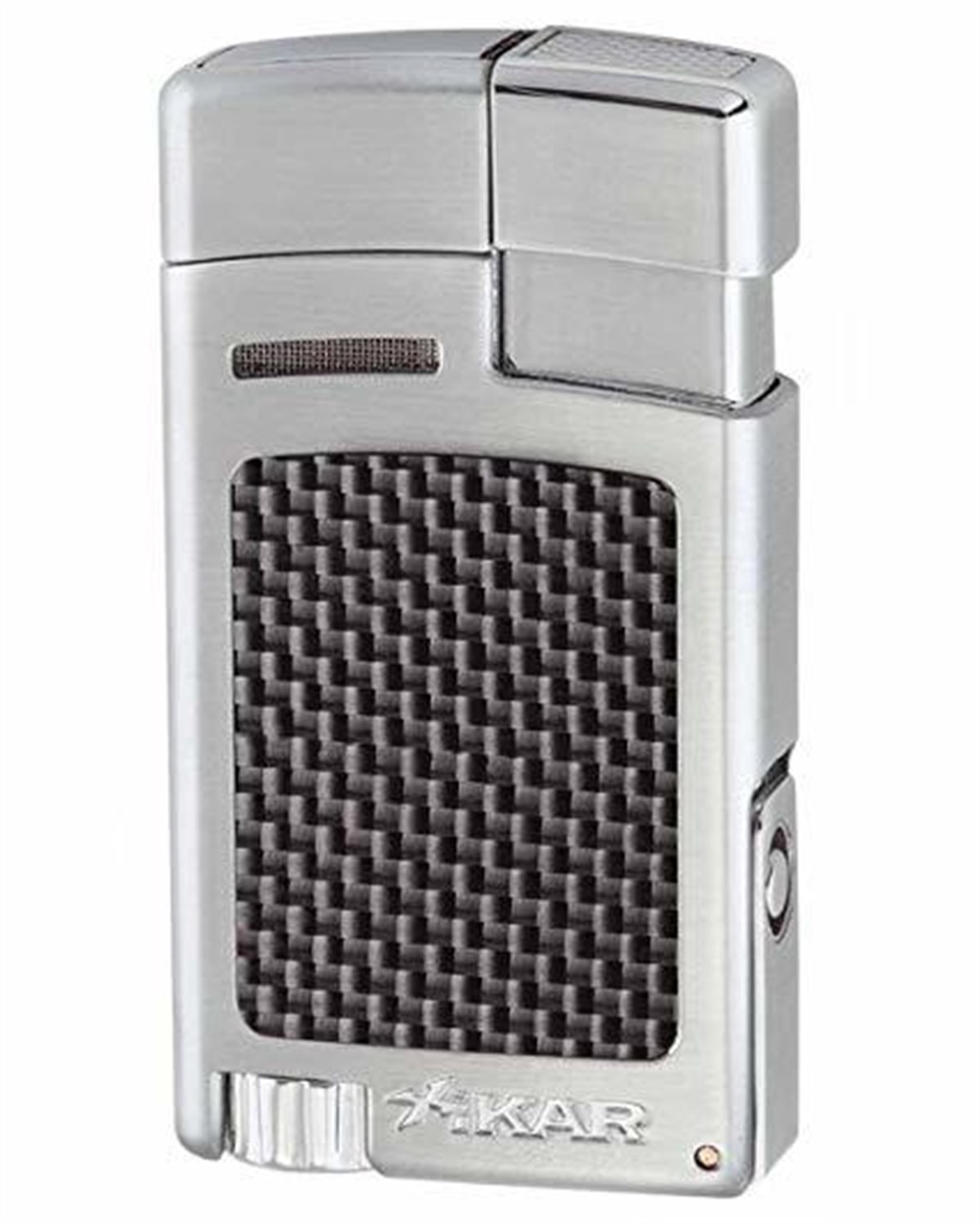 TR1249,Xikar Forte Tek Torch Gümüş Carbon Puro Çakmağı