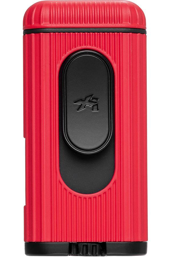 TR7507,Xikar Hedron Siyah-Kırmızı Tek Torch Puro Çakmağı