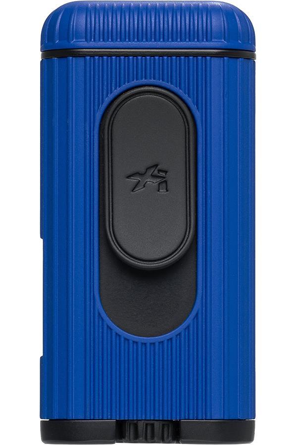 TR7506,Xikar Hedron Siyah-Mavi Tek Torch Puro Çakmağı