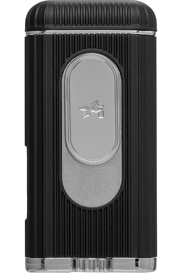 TR7505,Xikar Hedron Siyah-Gümüş Tek Torch Puro Çakmağı