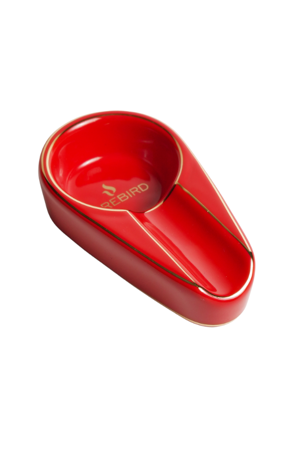 TRM3008,Firebird Kırmızı Tekli Porselen Puro Küllüğü