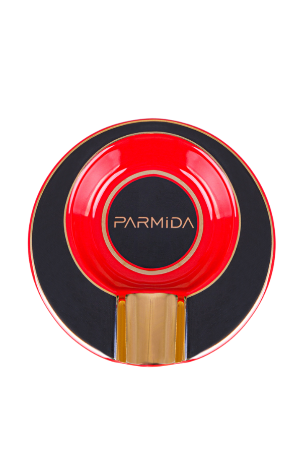 TR8276,Parmida Siyah-Kırmızı Porselen Tekli Puro Küllüğü