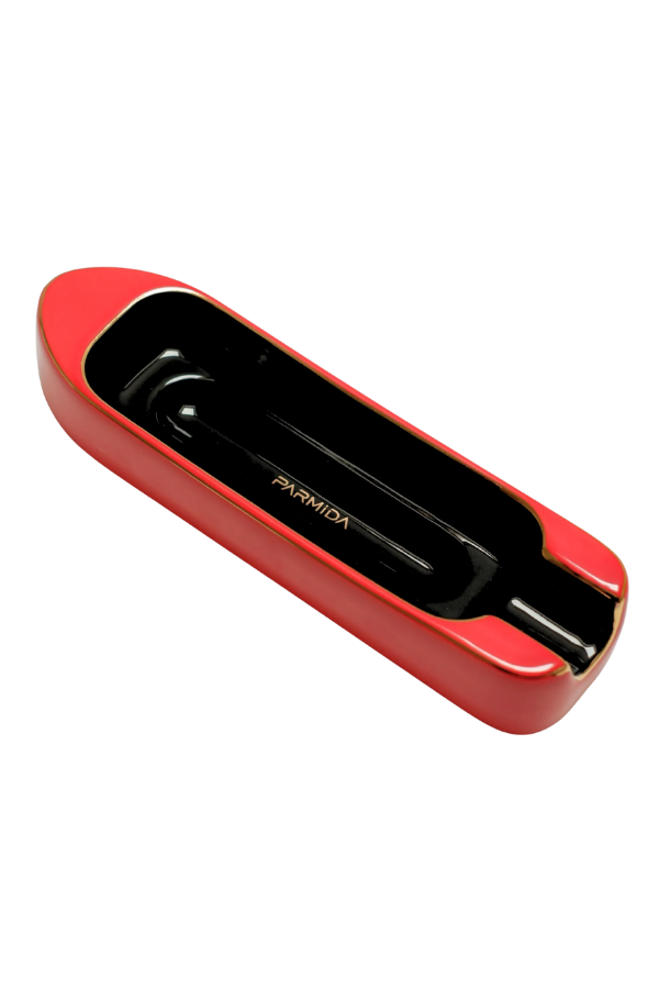 TR9702,Parmida Siyah Kırmızı Tekli Porselen Puro Küllüğü