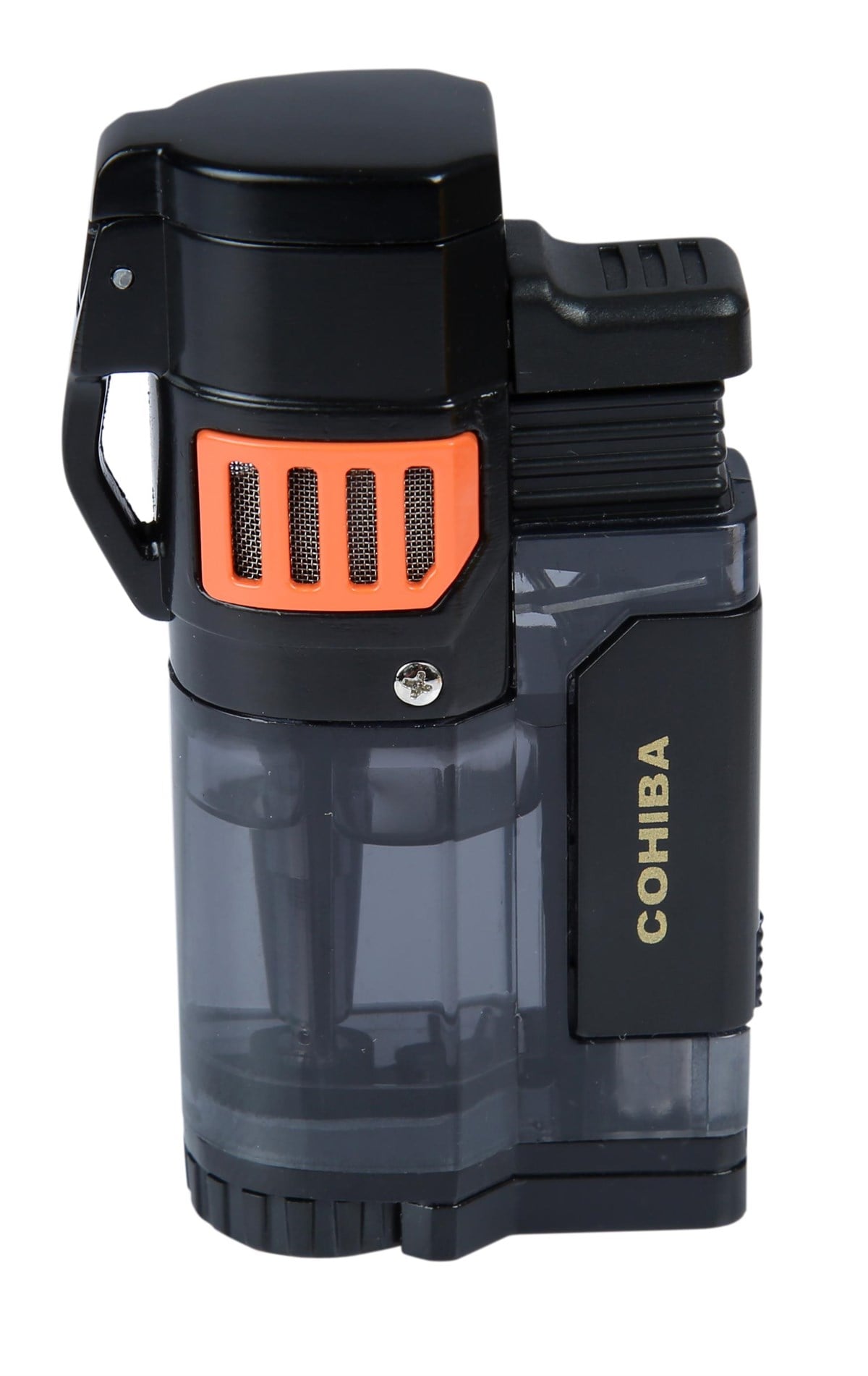 TR1329,Cohiba 3 Torch Siyah-Şeffaf Puro Çakmağı