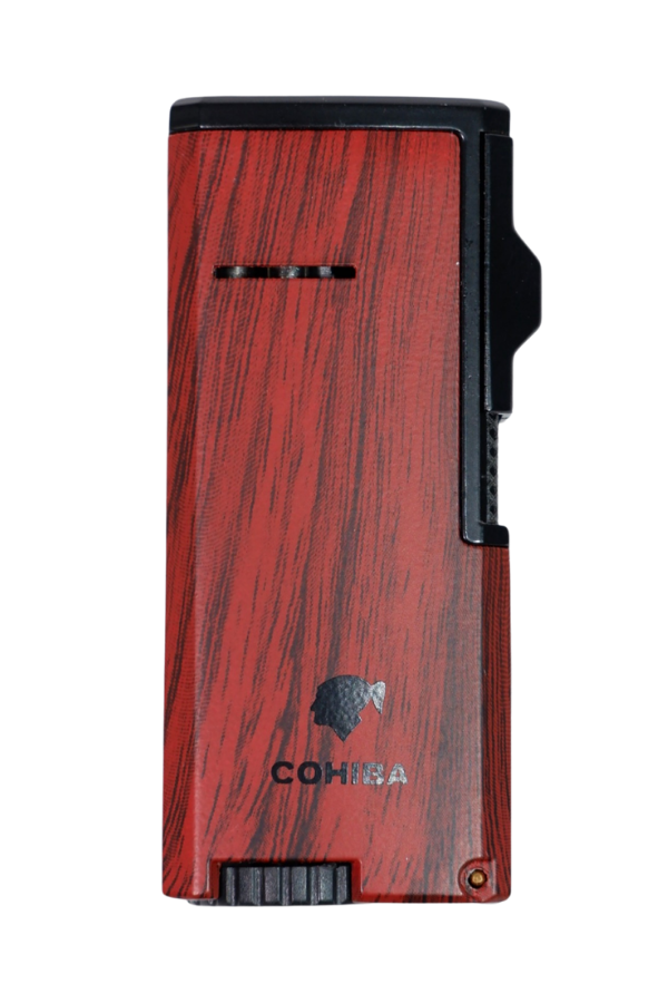 TR8978,Cohiba 3 Torch Pürmüz Ahşap Desenli Puro Çakmağı