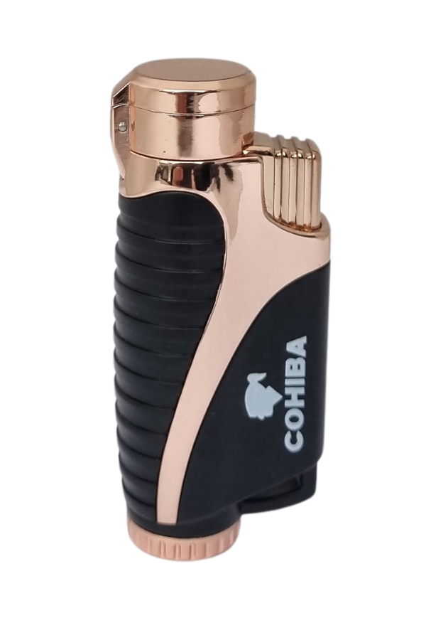 TR7618,Cohiba 3 Torch Pürmüz Siyah-Bronz Puro Çakmağı