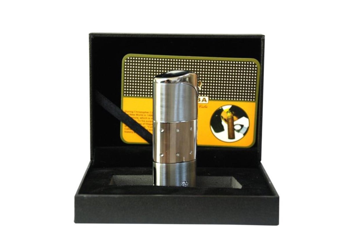 TR863,Cohiba 3 Torch Gümüş Puro Çakmağı