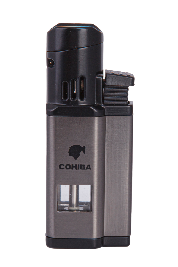 TR7898,Cohiba 3 Torch Pürmüz Gunmetal-Siyah Metal Puro Çakmağı