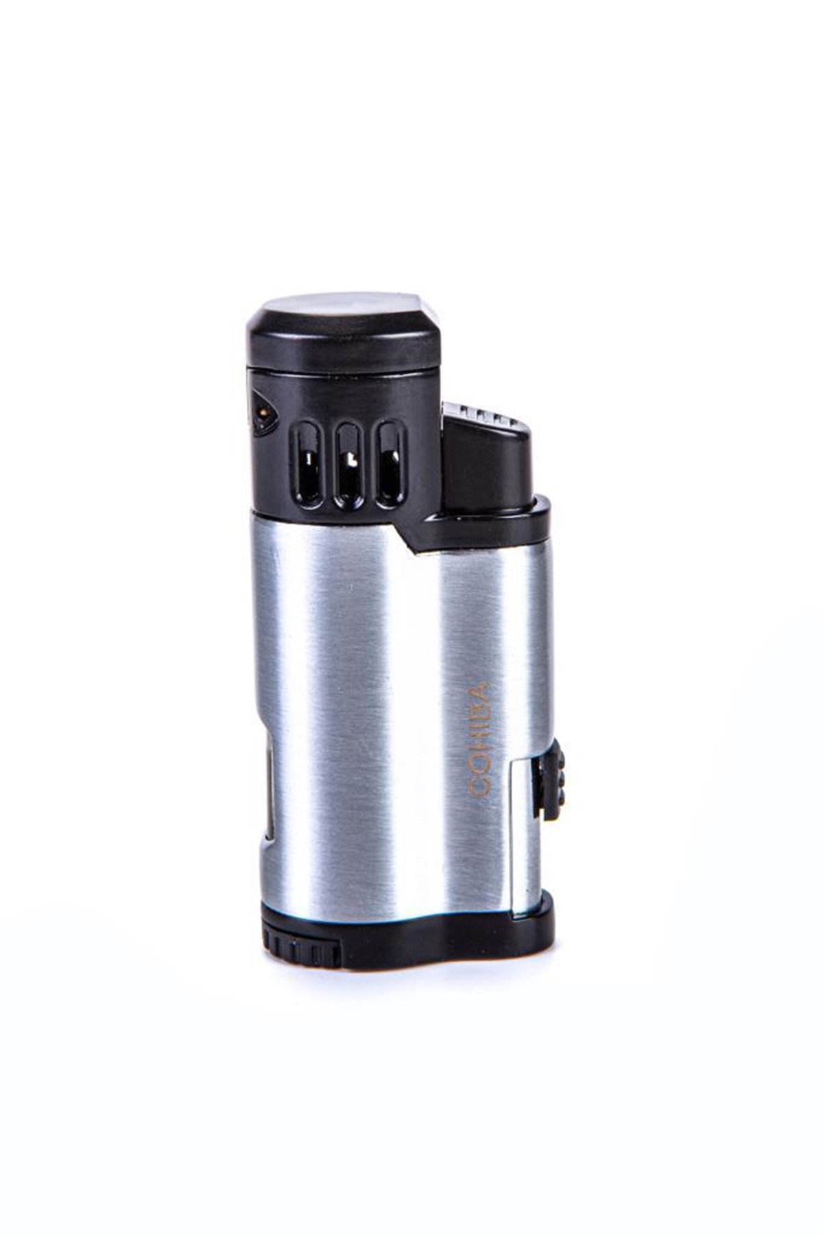 TR2960,Cohiba 3 Torch Gümüş Siyah Desenli Puro Çakmağı