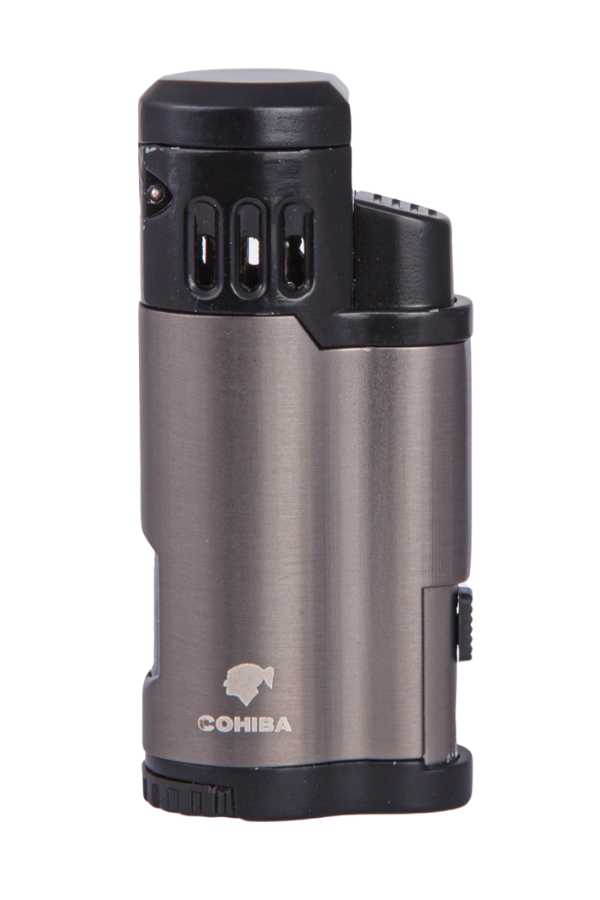 TR7888,Cohiba 3 Torch Pürmüz Gunmetal-Siyah Metal Puro Çakmağı