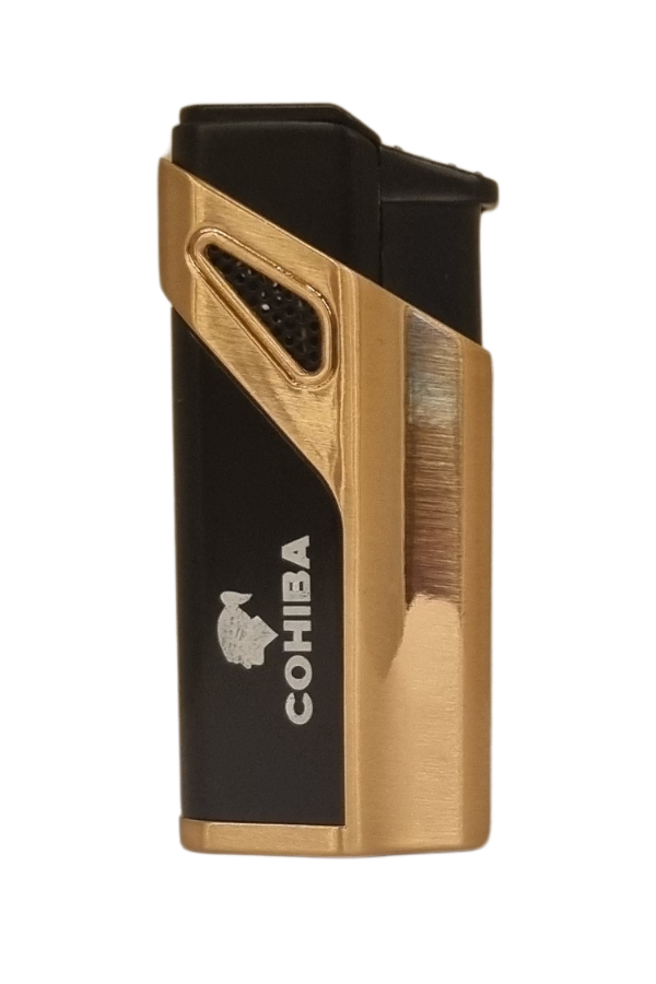TR7621,Cohiba 3 Torch Pürmüz Siyah-Bronz Puro Çakmağı