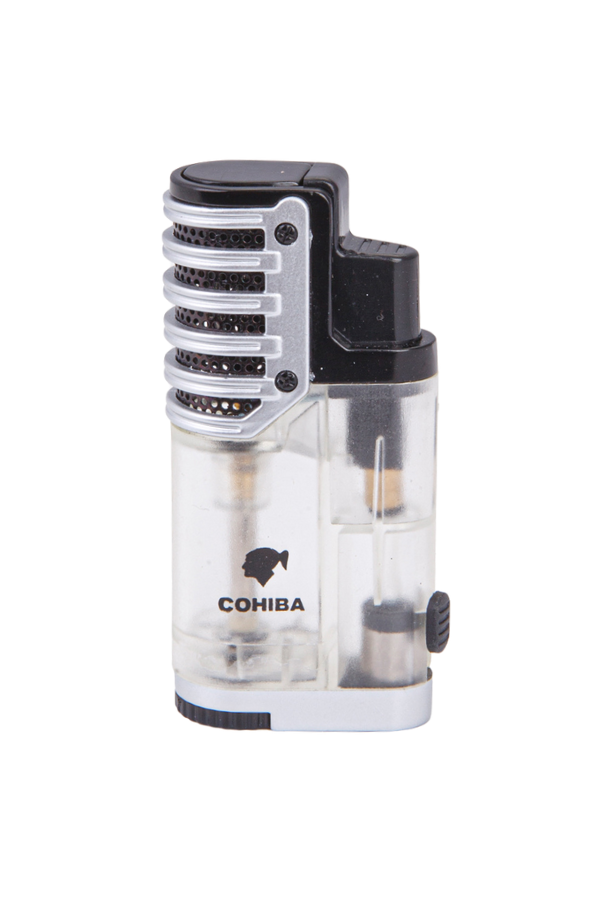 TR7780,Cohiba 3 Torch Pürmüz Plastik Siyah-Gümüş Puro Çakmağı