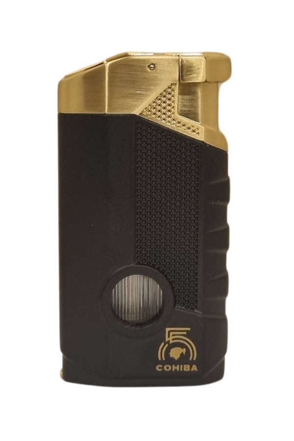 TR7756,Cohiba 55. Yıl Özel Üretim Dahili Delicili 3 Torch Pürmüz Siyah-Gold Puro Çakmağı