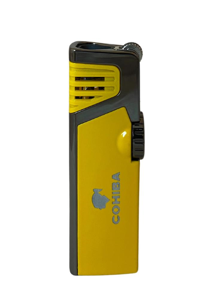 TR6674,Cohiba Gunmetal-Sarı Dahili Delicili 3 Torch Pürmüz Puro Çakmağı