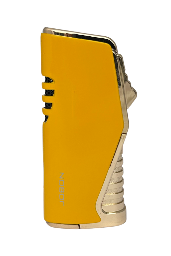 TR7630,Jobon 3 Torch Pürmüz Siyah-Gold Puro Çakmağı