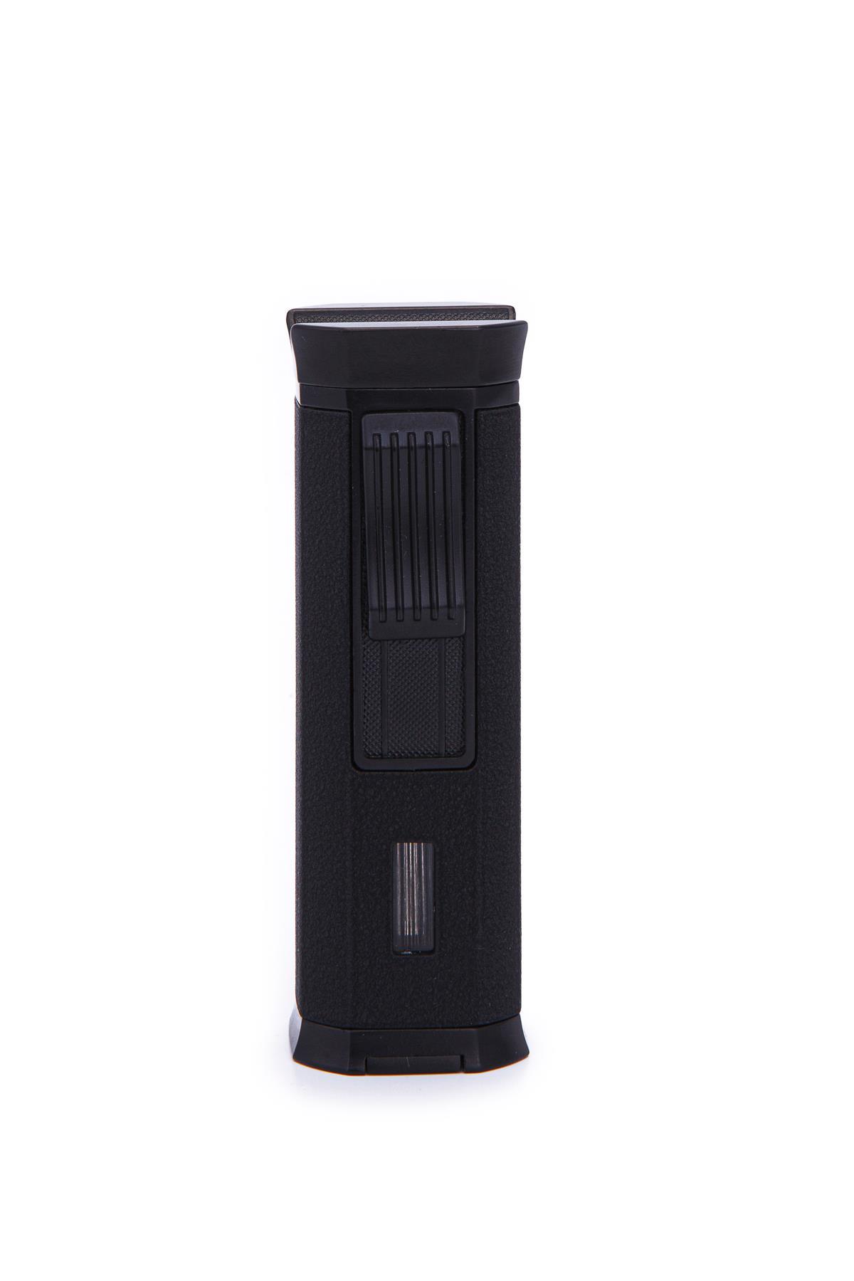 TR7330,Parmida 3 Torch Pürmüz Mat Siyah-Metal Puro Çakmağı