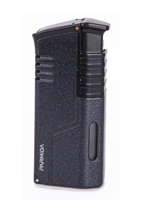 TR7862,Parmida 3 Torch Pürmüz Siyah Metal Puro Çakmağı
