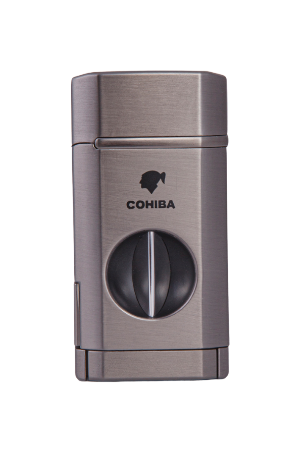 TR7959,Parmida 3 Torch Pürmüz Gunmetal Dahili V Kesicili Metal Puro Çakmağı