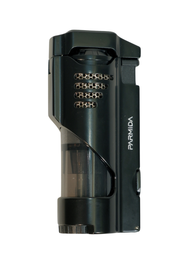 TR9517,Parmida 3 Torch Pürmüz Delicili Siyah Metal Puro Çakmağı