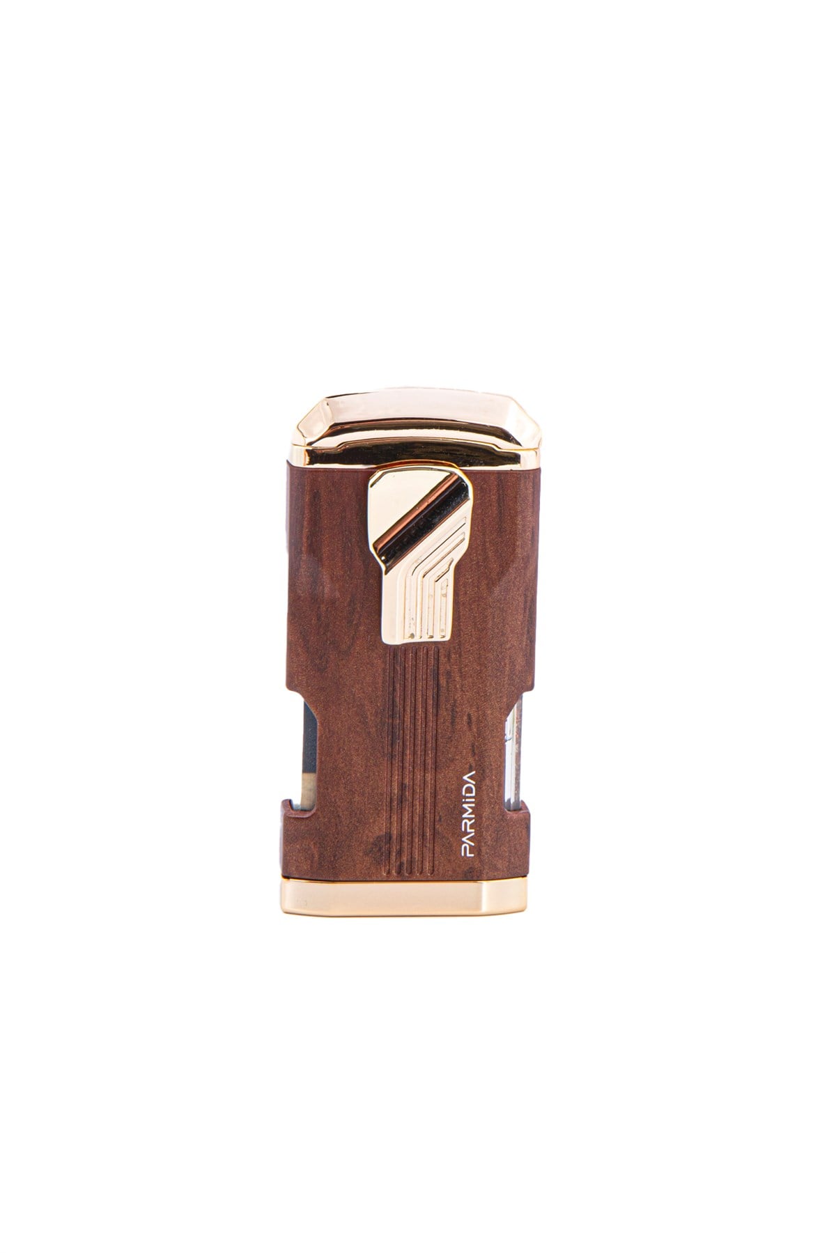 TR4655,Parmida Üç Torch Gold-Ahşap Desenli Puro Çakmağı