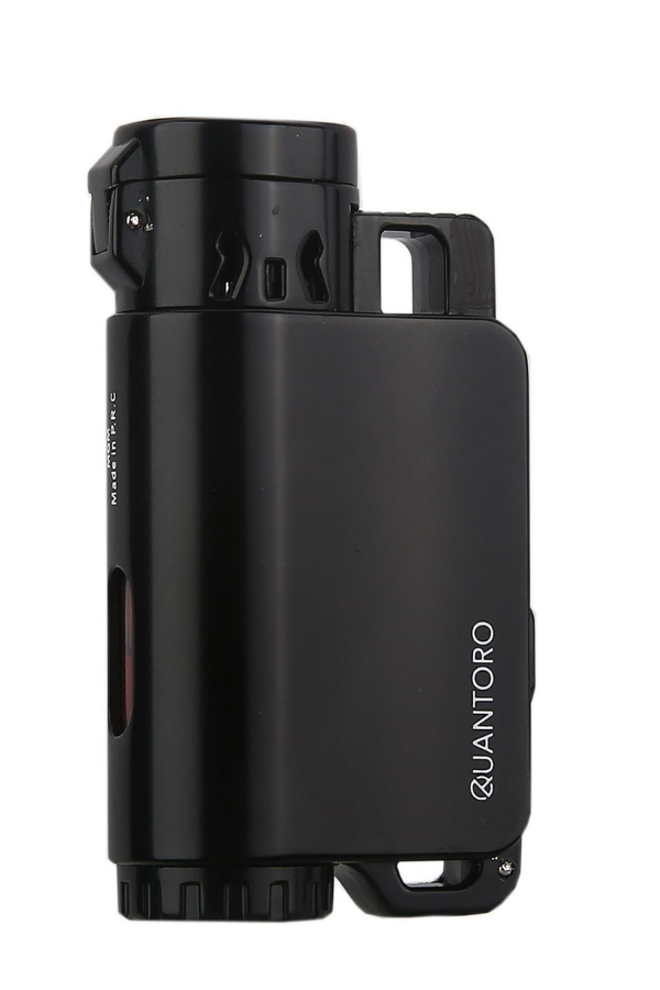 TRZ1026,Quantoro 3 Torch Pürmüz Siyah Metal Puro Çakmağı