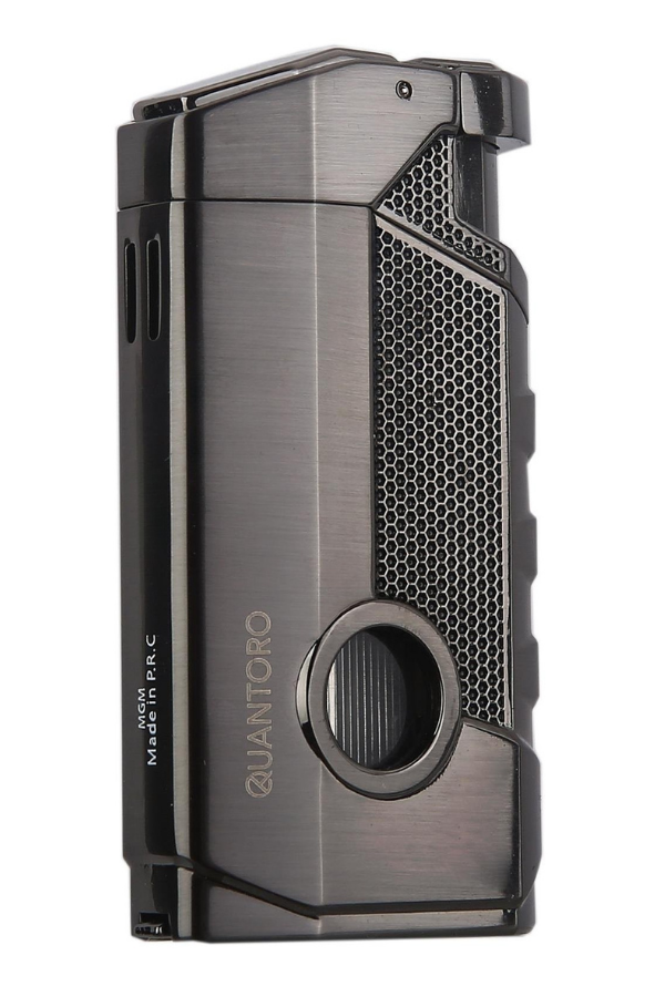 TRZ1043,Quantoro 3 Torch Pürmüz Gunmetal Metal Puro Çakmağı