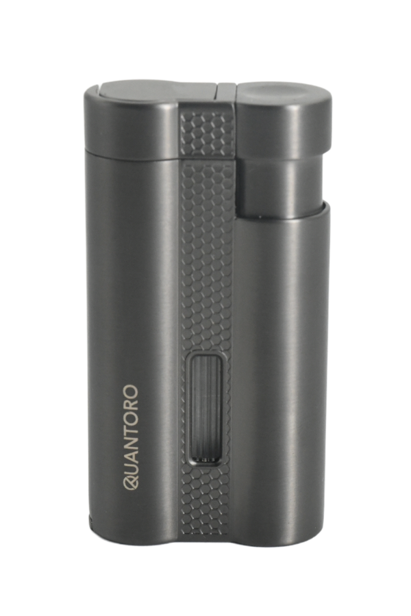 TRZ1016,Quantoro 3 Torch Pürmüz Gunmetal Metal Puro Çakmağı