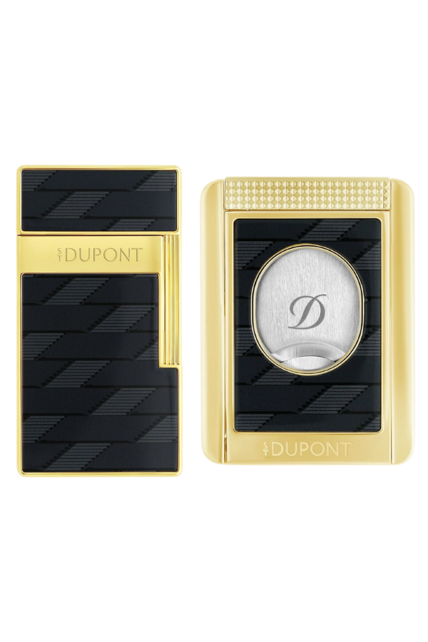 ST-LAQ-002,S.T. Dupont Lacquered Biggy Çakmak Kesici İkili Puro Seti