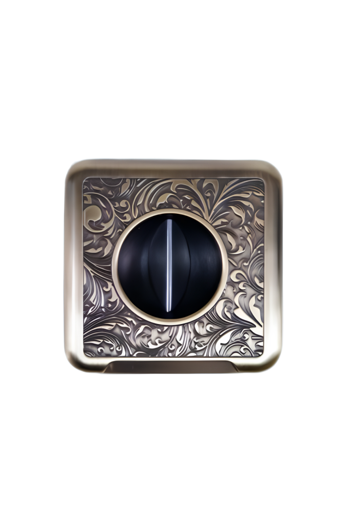 TR9081,Parmida Gold İşlemeli V-Cut Puro Makası Kesici